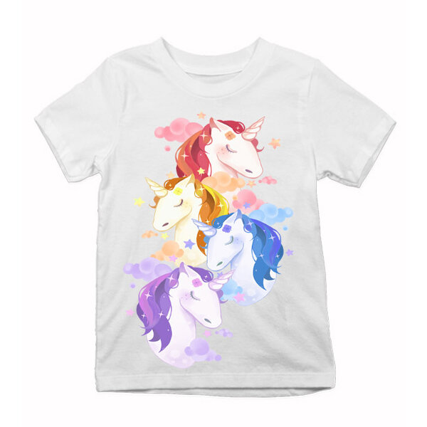 Detské tričko farebné jednorožce - farebne-jednorozce