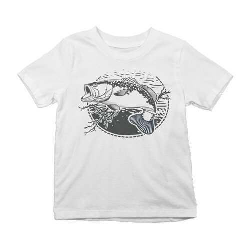 Detské tričko pre rybára - detske biele