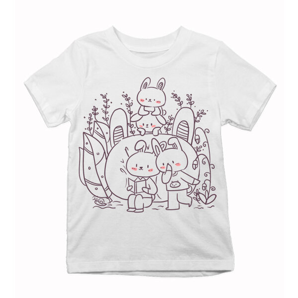 Detské tričko maľovaný zajko - malovane-tricko-zajo