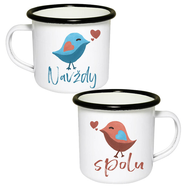 Hrnčeky pre páry navždy spolu (2ks) - hrnceky-pre-pary-navzdy-spolu-vtaciky