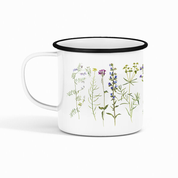 Smaltovaný hrnček herbár - Hrncek-herbar 1