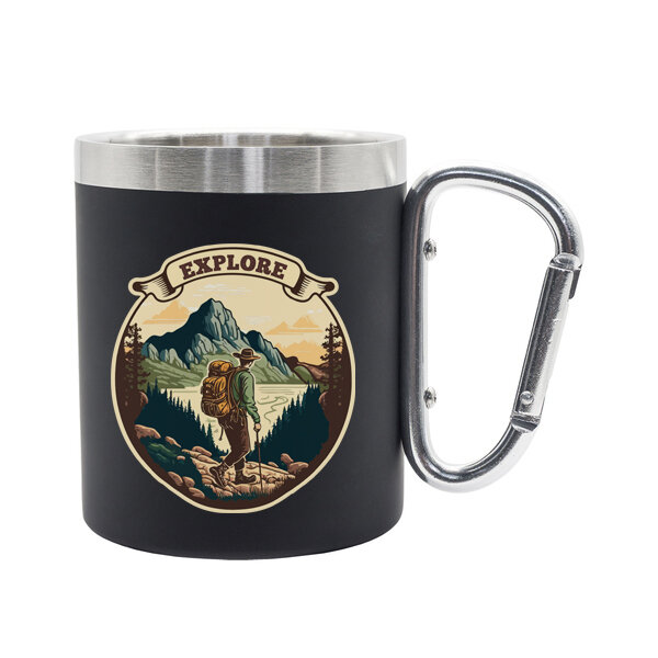 Hrnček s karabínou – explore turista - hrnček-turista-explore-s-karabinou