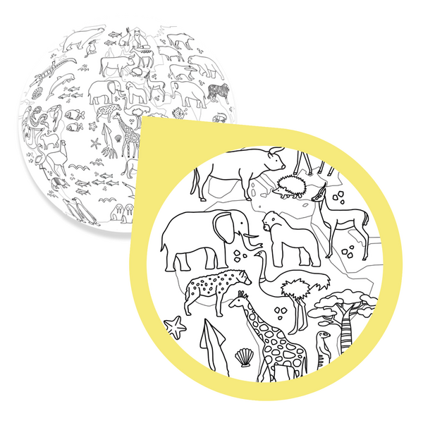 Balónová lopta – zemeguľa s kontinentmi na vymaľovanie - 79625a97-847b-4ba1-a692-eb7cc3ff9439