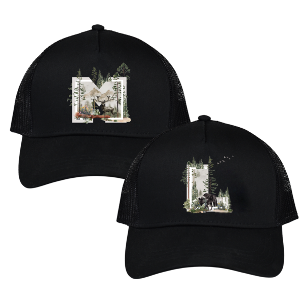 Šiltovky pre páry iniciály príroda - siltovky pre pary vlastny inicial