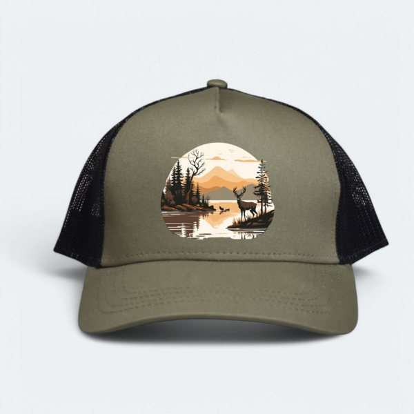 Šiltovka jeleň pri jazere, zelená - Photoroom-20250214_135743