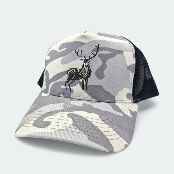 Šiltovka maskáč,  jeleň skica, biely maskáč - 9a8e8ab5-9a3f-481d-aec7-958bf1a0ae5b