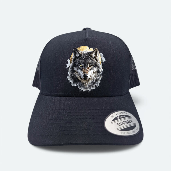 Šiltovka vlk a mesiac, čierna - siltovka-vlk-a-mesiac