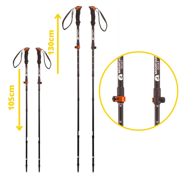 Mountain goat trekingové palice pro+ oranžové - Bez názvuhh