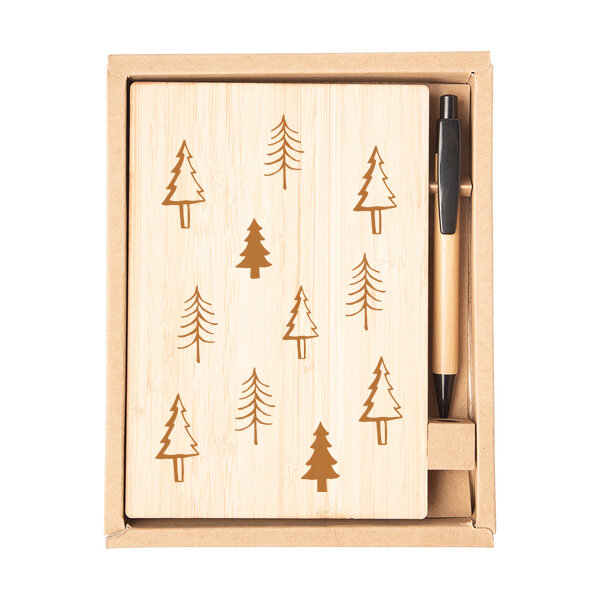 Kópia drevený zápisník príroda v kruhu - zapisnik-stromy