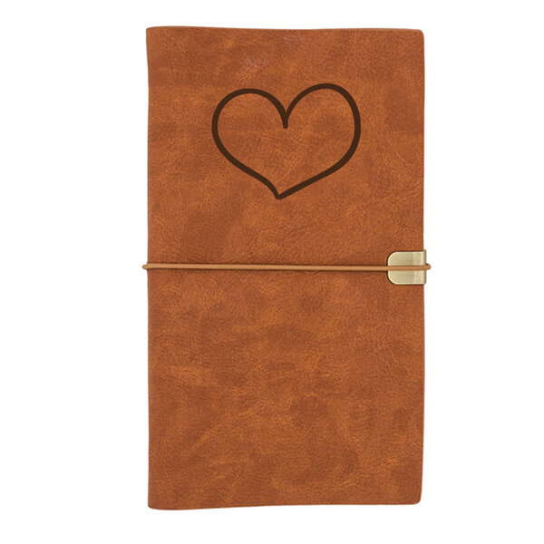Retro zápisník srdce - kozeny-retro-zapisnik-srdiecko