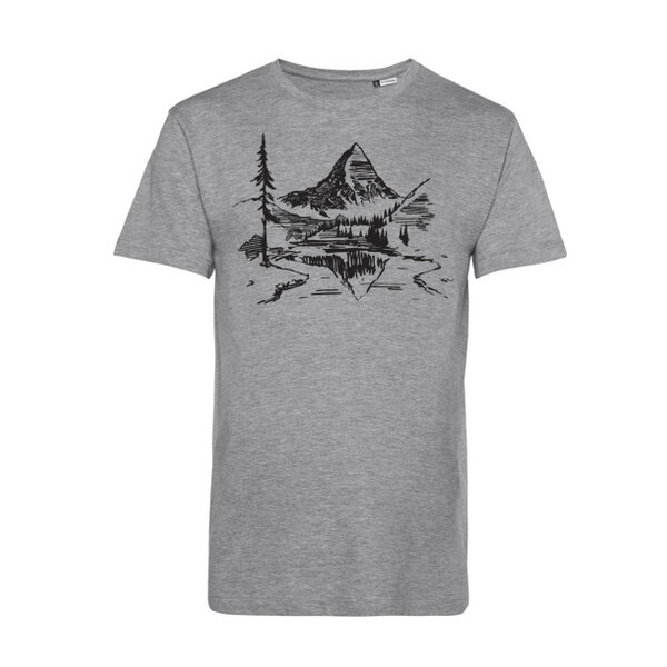 Pánske bio tričko hora v pozadí - 17