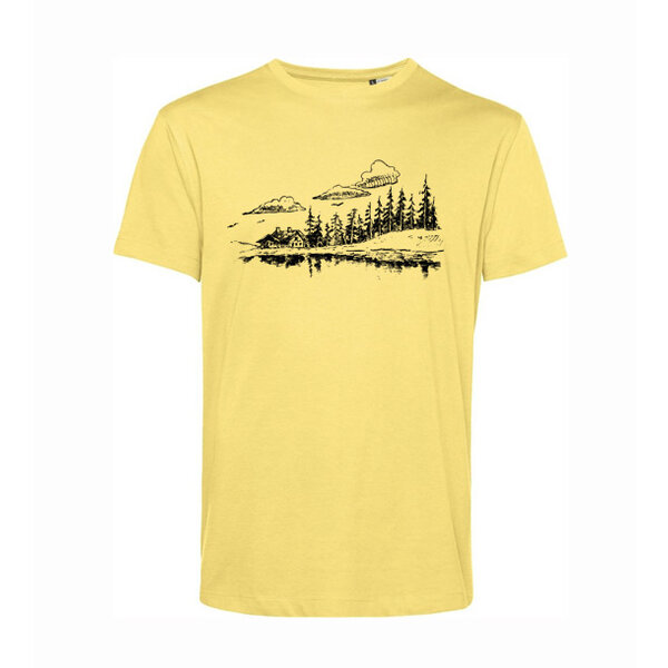 Pánske bio tričko horská chata - panske-bio-tricko-horska-chata-zlta