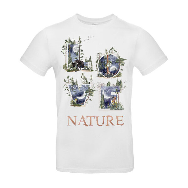 Pánske tričko love nature noc - panske-tricko-nature