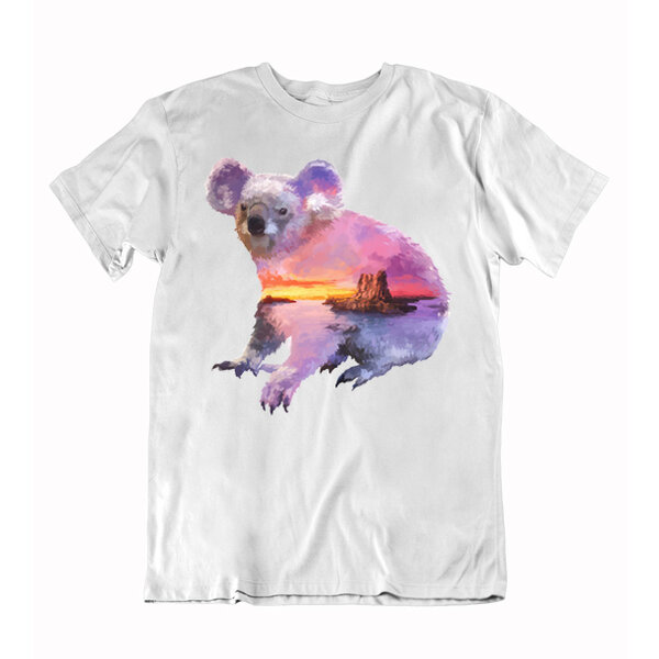 Pánske tričko maľovaná koala - 9