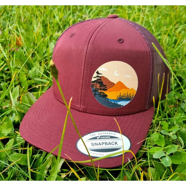 Šiltovka príroda v kruhu farebné bordová - sfff