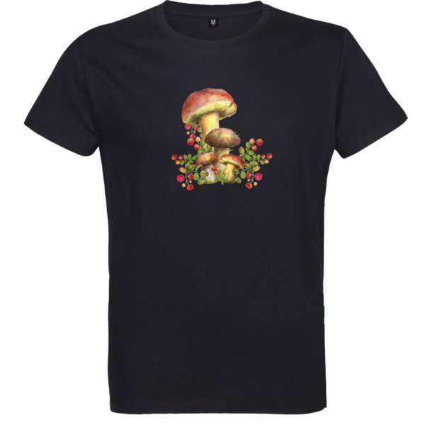 Kópia pánske tričko hríby maľba - tricko-hriby-cierne