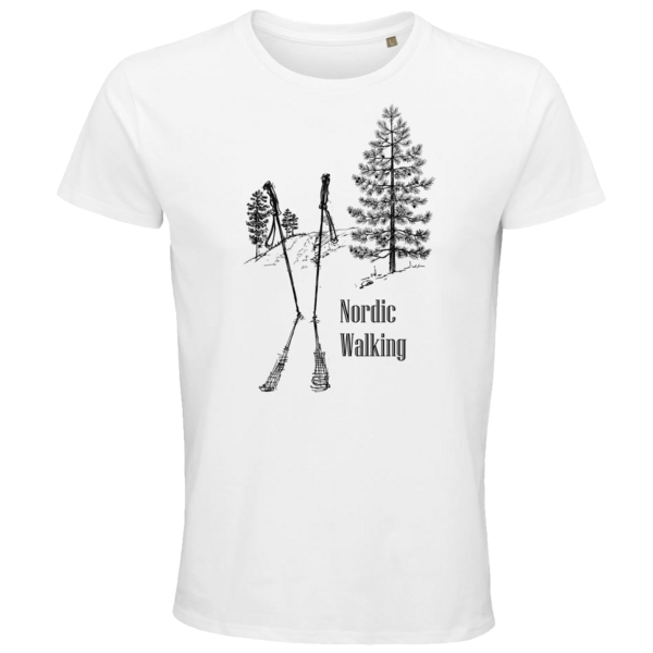 Pánske bio tričko nordic walking - panske-tricko-nordic-walking-biele