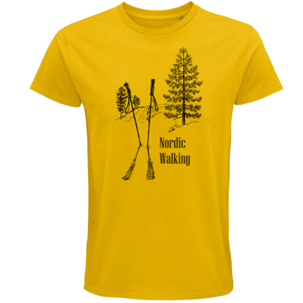 Pánske bio tričko nordic walking - panske-tricko-nordic-walking-zlte