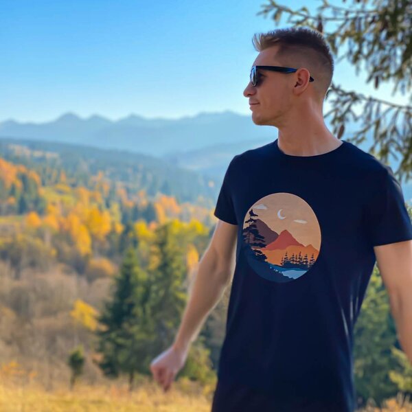 Pánske bio tričko príroda v kruhu - panske-tricko-priroda-v-kruhu