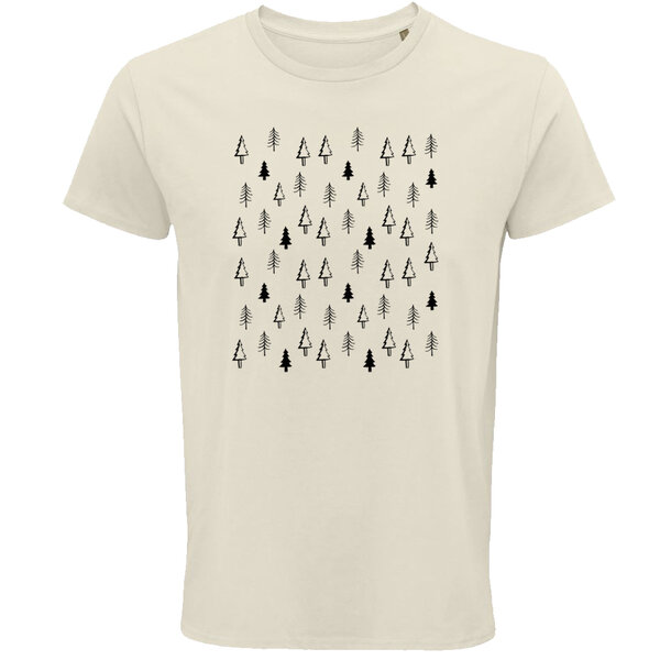 Pánske tričko stromčeky - panske-tricko-stromceky-natural