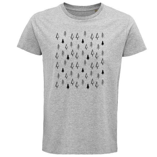 Pánske tričko stromčeky - panske-tricko-stromceky-sivy-melir