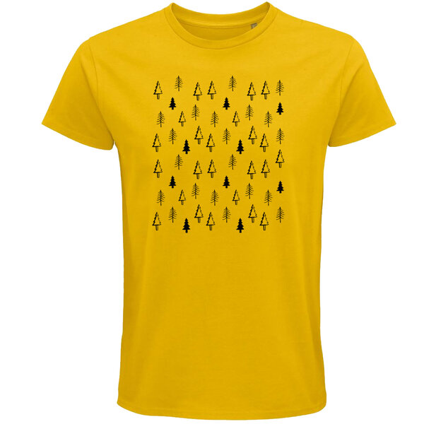Pánske tričko stromčeky - panske-tricko-stromceky-zlta