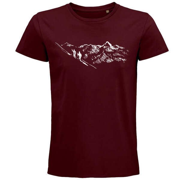 Pánske tričko turista - panske-tricko-turistika-bordove