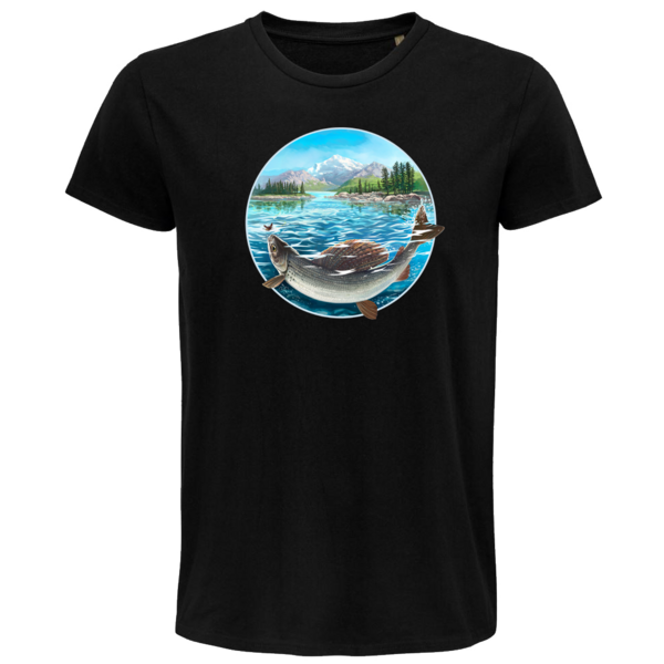 Pánske bio tričko ryba v kruhu - 44