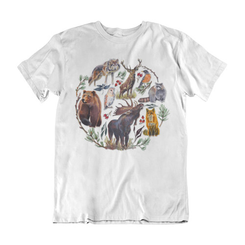 Pánske tričko kruh zvierat - 2