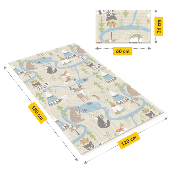 Detská skladacia podložka 180 x 120 cm  indian – malá - fff