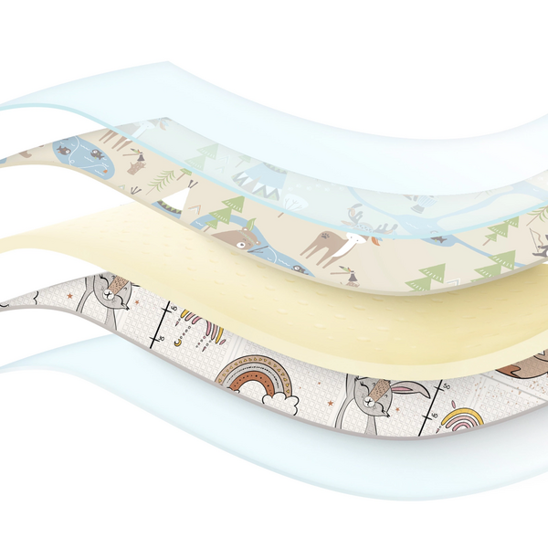 Detská skladacia podložka 180 x 120 cm  indian – malá - ffffff