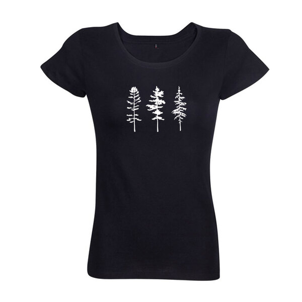 Dámske bio tričko hory skica - damske_tricko_strom