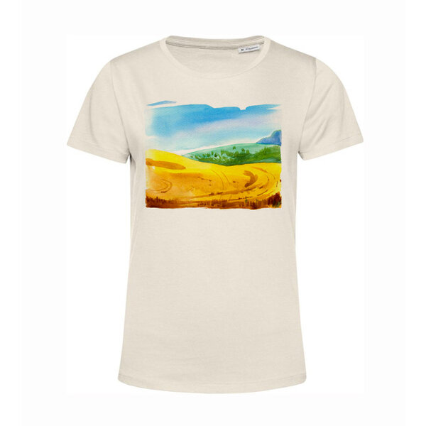 Dámske bio tričko krajinomaľba prírodná krajinka - damske-bio-tricko-polia