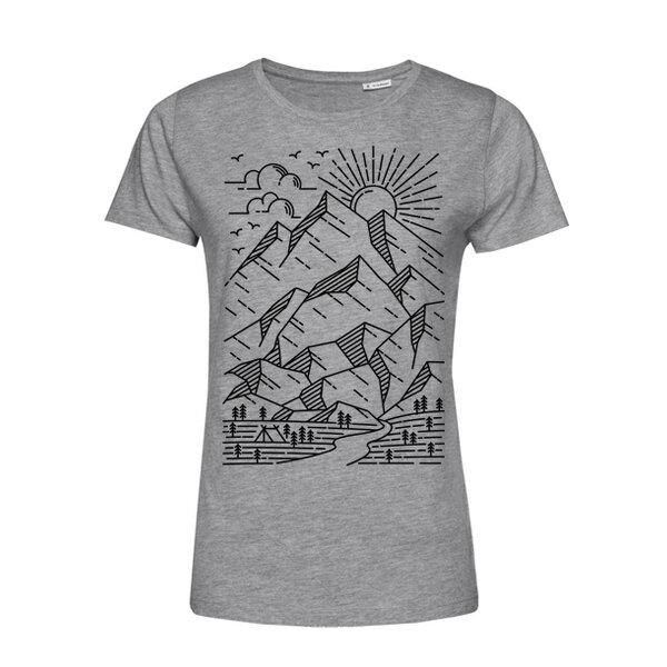 Dámske bio tričko skica hôr - 50