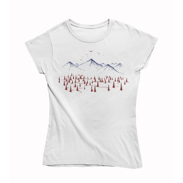 Dámske tričko lesy a štíty - damske-bio-tricko-les