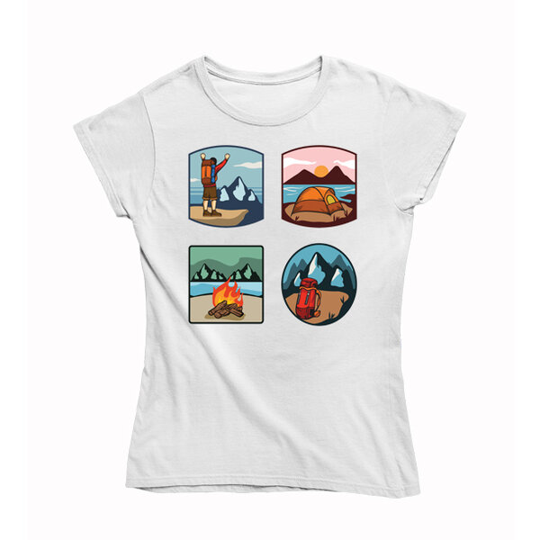 Dámske tričko turistické ikonky - damske-tricko-hory