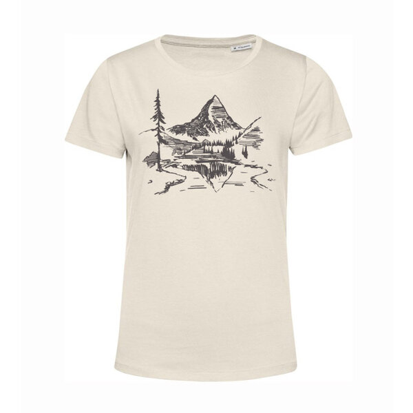 Organické dámske tričko hora v pozadí - bio-organicke-tricko-damske-hora-v-pozadi