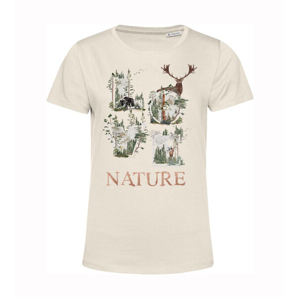 Organické dámske tričko love nature - damske-eko-tricko-milujem-prírodu