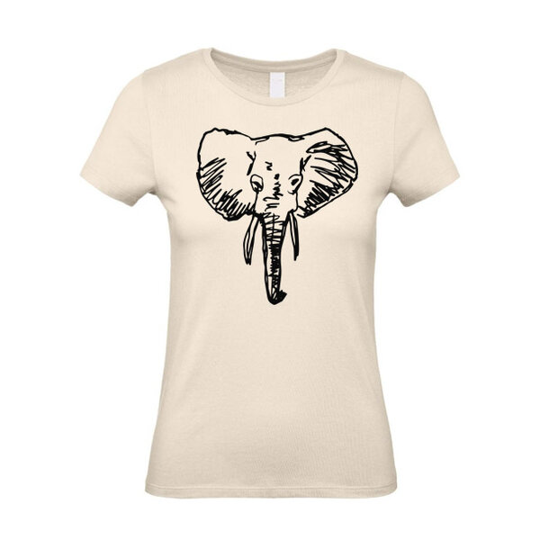 Dámske tričko slon skica - 43