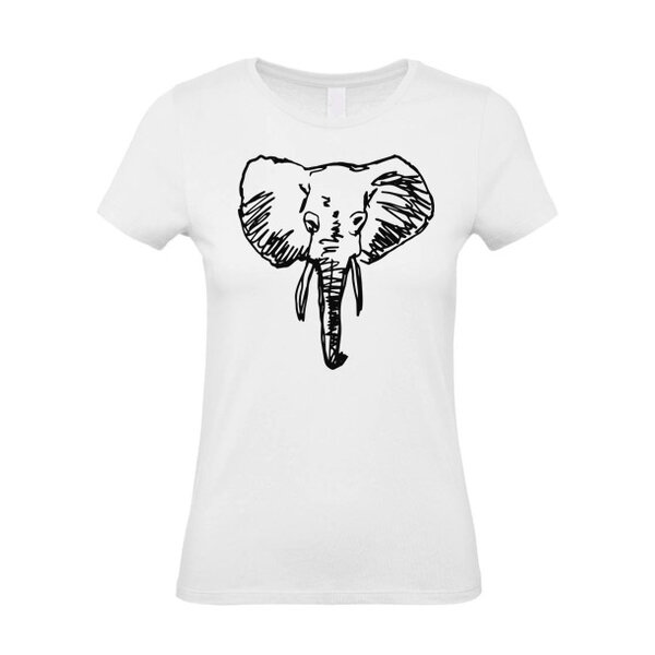 Dámske tričko slon skica - 44