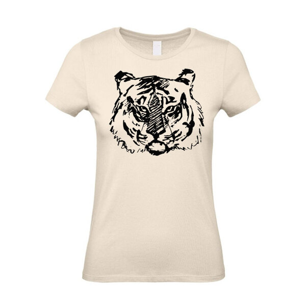 Dámske tričko tiger skica - 73