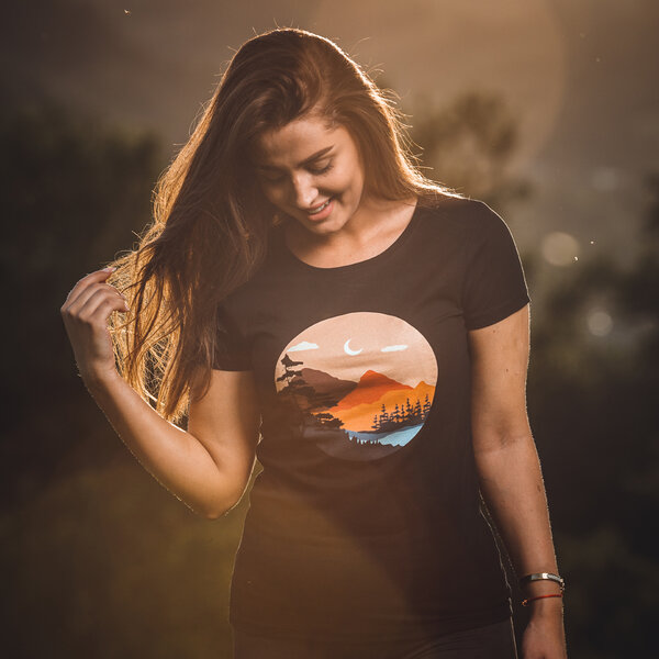 Dámske bio tričko príroda v kruhu - damske-tricko-priroda-v-kruhu-noc