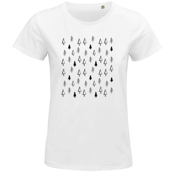 Dámske tričko stromčeky - damske-tricko-stromceky-biela