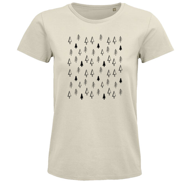 Dámske tričko stromčeky - damske-tricko-stromceky-natural