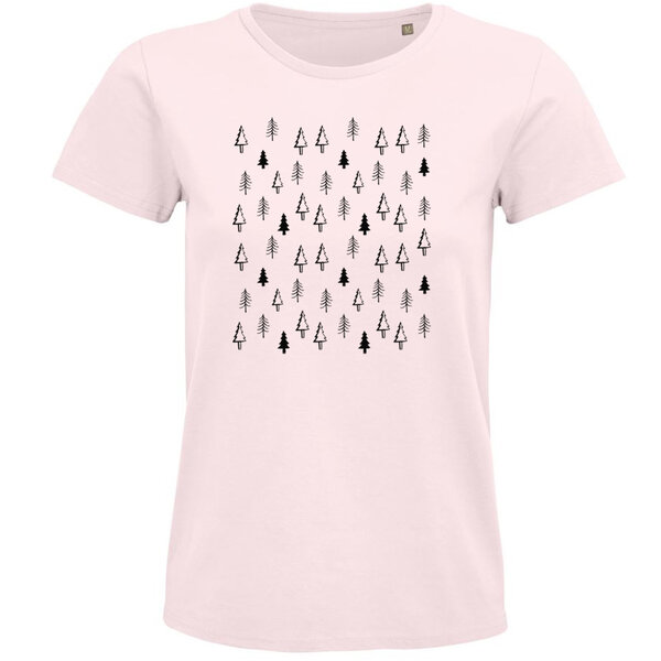 Dámske tričko stromčeky - damske-tricko-stromceky-ruzova