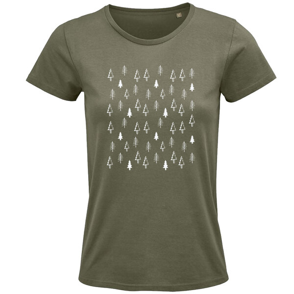 Dámske tričko stromčeky - damske-tricko-stromceky-zelena
