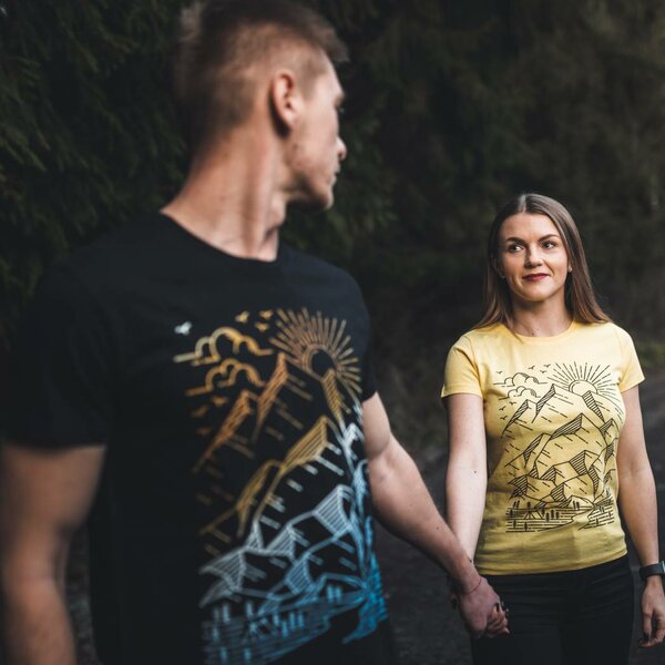 Dámske bio tričko skica hôr - tricka-skica-prirody