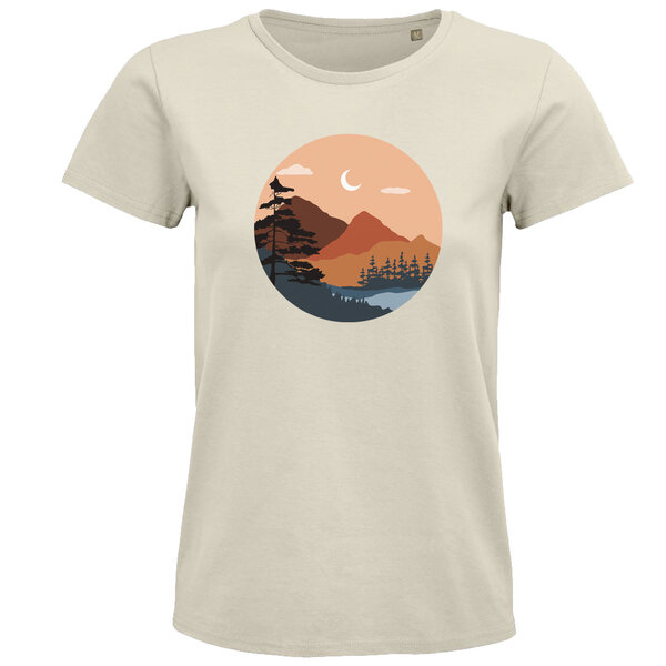 Dámske tričko retro príroda v kruhu - damske-tricko-retro-priroda-v-kruhu