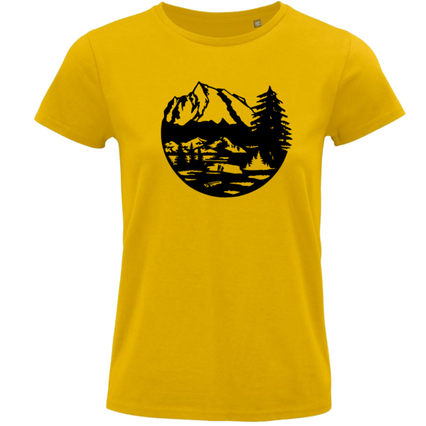 Dámske bio  tričko kriváň - damske-bio-tricko-krivan-edicia-zlta-farba