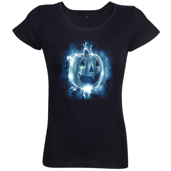 Dámske bio tričko tekvica - damske-tricko-cierne-tekvica